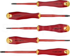 PH1,PH2,SL3,SL4,SL5,5 (5szt) Zestaw wkrętaków izolowanych TRADEFORCE