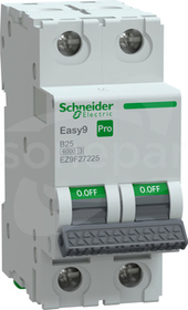 Easy9 PRO B25A 2P Wyłącznik nadprądowy