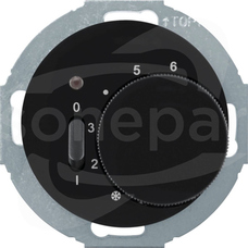 R.CLASSIC/SERIE1930 czarny połysk Regulator temp.pomieszczenia