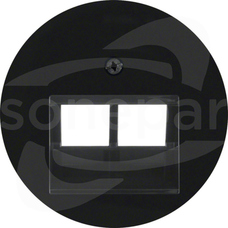 R.1/R.3/R. CLASSIC czarny połysk Element centr.gn.przyłącz.UAE 2x