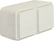 W.1 SCHUKO 2P+Z IP55 biały Gniazdo podwójne