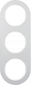 R.CLASSIC aluminium/biały Ramka 3-krotna