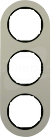 R.CLASSIC aluminium/czarny Ramka 3-krotna
