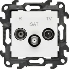 SIMON24 IP20/IP44 1xWejście 5MHz-2,4GHz biały Gniazdo antenowe R-TV-SAT końcowe/zakończeniowe