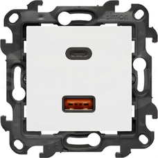 SIMON24 IP20 30W biały Ładowarka USB C+A