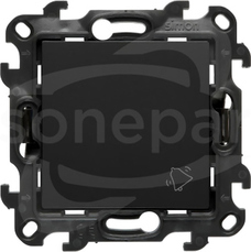 SIMON24 IP20/IP44 10A czarny mat Przycisk „dzwonek” Push In