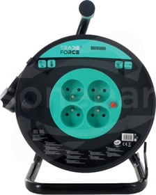 Przedł.bębn.TRADEFORCE 4xGS 25m H05VV-F 3G1,5 IP20 PROMOCJA EHANDEL