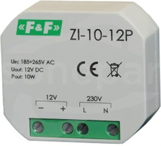 ZI-10-12P 12V/10W ZASILACZ IMPULSOWY DO PUSZKI