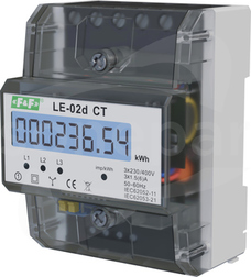 LE-02d CT 3x230/400V LICZNIK ENERGII 3-FAZ.5MOD. POM.PÓŁPOŚREDNI