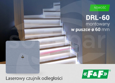 DRL-60-12-1 biały Czujnik odległości laserowy podtynkowy