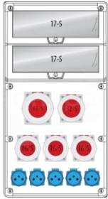 R-BOX  1x63A/5P 1x32A/5P 3x16A/5P 5x250V IP65 Rozdzielnica z tworzywa