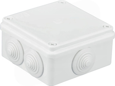 S-BOX 106B 100x100x50 IP65 6 dł. Puszka natynkowa biały
