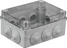 S-BOX 306-P 150x110x70 IP65 10 dł. Puszka natynkowa pokrywa przezroczysta