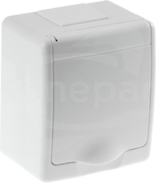 BETA 2P+Z biały/kl.biały IP44 Gniazdo