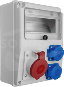 R-BOX 204 8S 16A/5P 2xGS Rozdzielnica z tworzywa