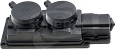 2x2P+Z IP44 czarny Listwa gumowa