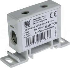 1x2,5-50mm2 szara AL/CU Listwa zaciskowa w korpusie