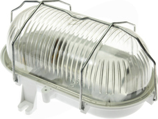 OWALNA 100W E27 IP44 230V Oprawa kanalowa+siatka