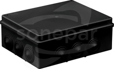 S-BOX 506C 240x190x90 IP65 12dł. czarny Puszka hermetyczna