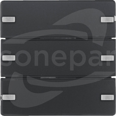 KNX e/s Q.x antracyt Przycisk 3-krotny z polem opisowym