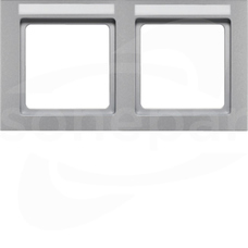 Q.3 aluminium aksamit Ramka 2-krotna pozioma z polem opisowym
