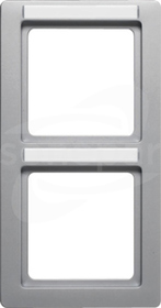 Q.1 aluminium aksamit  Ramka 2-krotna pionowa z polem opisowym