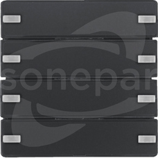 KNX e/s Q.x antracyt Przycisk 4-krotny z polem opisowym