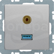 Q.x aluminium aksamit lakierowany Gniazdo USB/3,5mm Audio