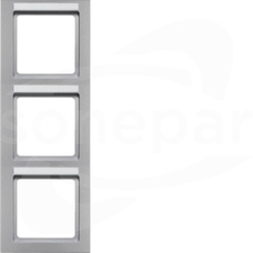 Q.3 aluminium aksamit Ramka 3-krotna pionowa z polem opisowym