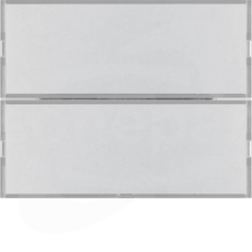 KNX e/s K.x aluminium Przycisk 2-krotny z polem opisowym