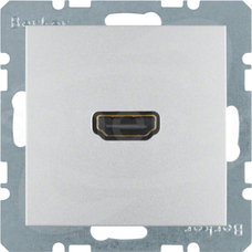 B.7 aluminiowy matowy Gniazdo HDMI 90st.