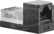 1980 RJ45 kat.3 czarny Gniazdo Mini Jack 8-bieg.