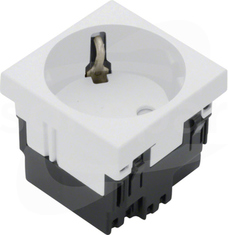 GB-EG 45x45 biały Gniazdo SCHUKO 1-krotne