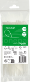 Thorsman IMT46407 160x2.5 mm (100 sztuk) biała Opaska kablowa
