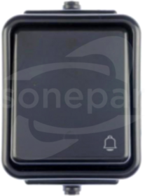 CEDAR IP44 czarny Przycisk dzwonek