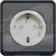 MUREVA STYL IP55 2P+Z SCHUKO antracyt Gniazdo sieciowe pojedyncze