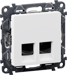 VALENA LIFE 2xRJ45 kat.6A STP biały Gniazdo komputerowe