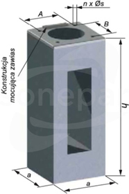 Fundament F-75/200 Fundament zab.