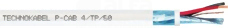 P-CAB 4/TP/75 2x2x0,75 biały Przewód do instalacji monitoringu