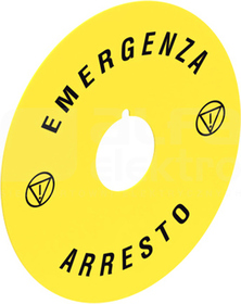 LPXAU112 EMERGENZA/ARRESTO Pierścień przycisku grzybk.