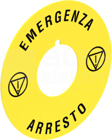 LPXAU114 EMERGENZA/ARRESTO Pierścień przycisku grzybk.