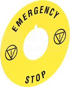 LPXAU115 EMERGENCY/STOP Pierścień przycisku grzybk.