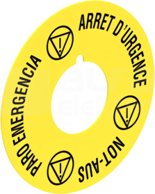 LPXAU118 EMERGENCIA Pierścień przycisku grzybk.