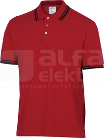 AGRA czerwony L Koszulka polo