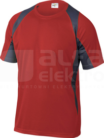 BALI czerwono-szary XXL T-shirt dwukolorowy szybkoschnący