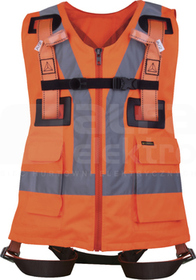 HAR12GIL pomarańczowy fluo S/M/L Szelki 2-punkt+kamizelka
