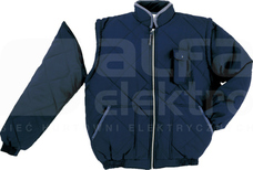 NEW DELTA granatowy M Bluza ocieplana z odpinanymi rękawami
