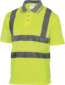OFFSHORE żółty fluo XXL Polo ostrzegawcze z krótkimi rękawami
