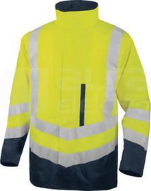 OPTIMUM żółty fluo-granatowy XL Kurtka ostrzegawcza 4w1 odpin.kamizelka