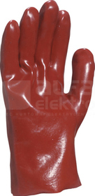 PVC7327 czerwony 10 Rękawice pvc/dżersej